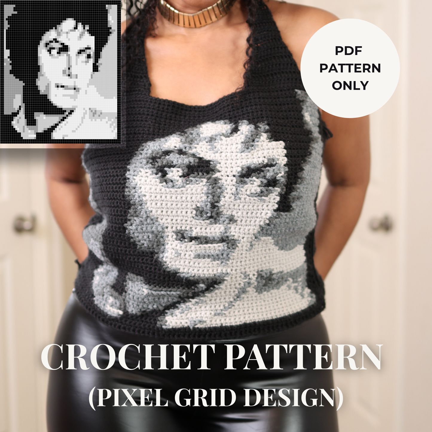 King of Pop Pixel Grid | FREE PATTERN
