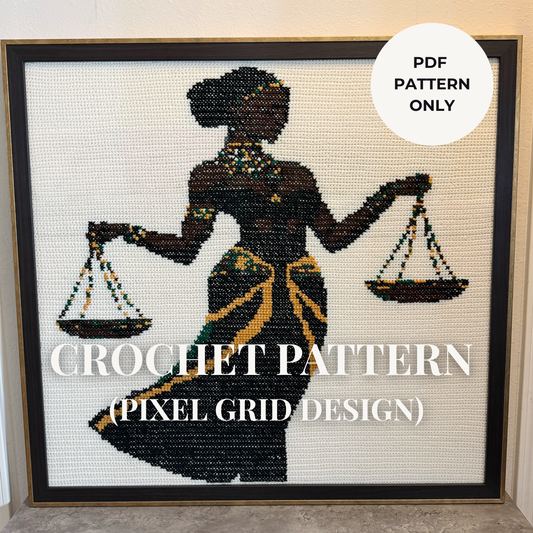 Queen Shay Pixel Grid Pattern (PDF)